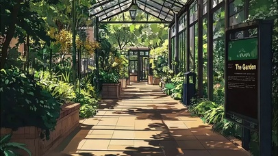 城市植物公园午后阳光