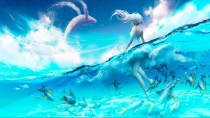 蓝色海洋女神
