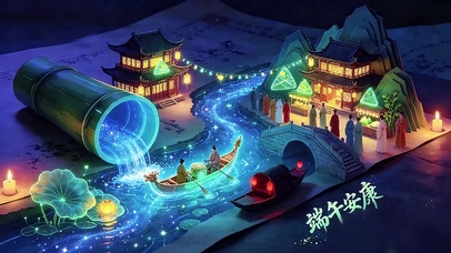 赛博端午微缩景观