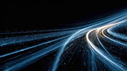 梦幻流动的光线