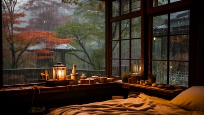 雨天木屋