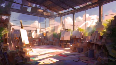 傍晚画室房间（4K唯美治愈）