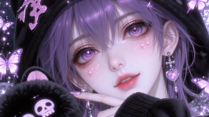 紫夜蝶影