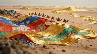 丝绸之路上的骆驼