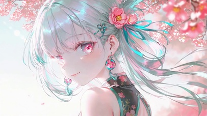 粉系回眸少女今汐