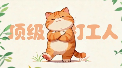 顶级打工人可爱橘猫