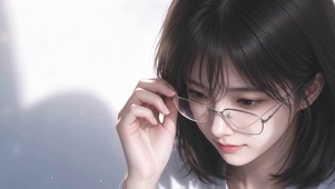 清纯眼镜女孩