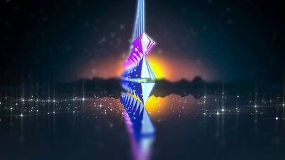 4k 日落镜湖 摆动