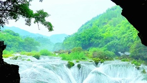 4K唯美山间瀑布
