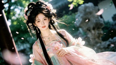 古风汉服樱花美人