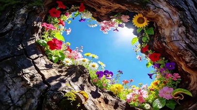 唯美树洞鲜花