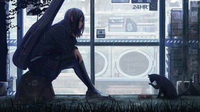 喂食路边野猫