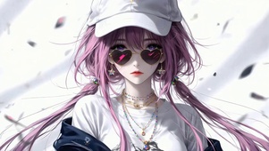 粉发少女