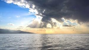 4K黄昏大海