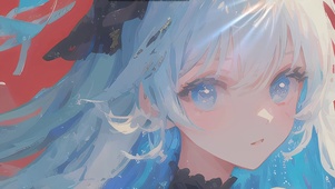 水彩女孩