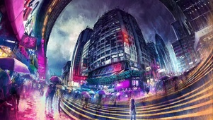雨天扭曲街道