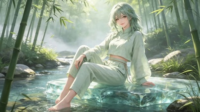 竹林听泉