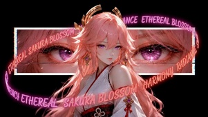 赛博风粉发二次元美少女
