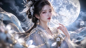 国风中秋美女