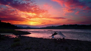 夕阳西下，落日余晖