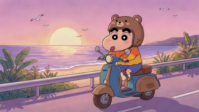 骑上心爱的小摩托