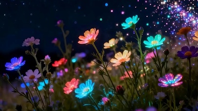 夜景护眼树木带鱼屏