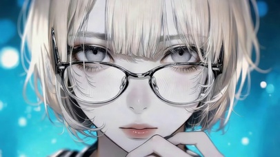 治愈眼镜女孩