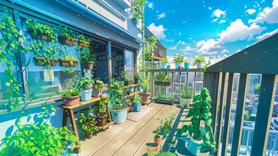 夏日阳台