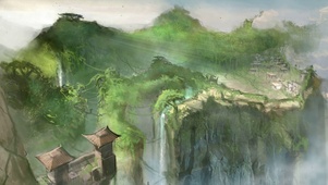 古风护眼绿色树木