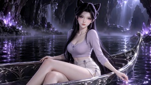 紫晶秘境猫耳紫发美少女