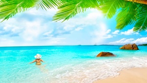 海沙滩风景