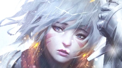 雪中少女