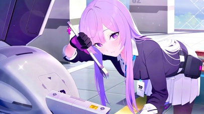 紫发少女