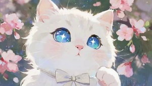 可爱的猫咪插画