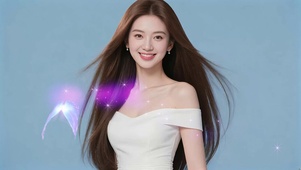 彩蝶纷飞光影长发美女2