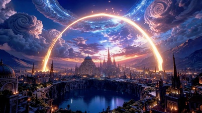 奇幻压迫感大气动漫玄幻场景