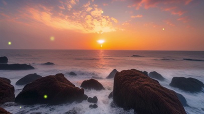 海边落日