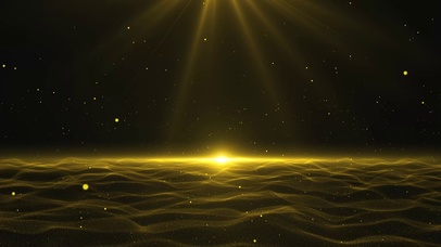 金色曙光波浪粒子