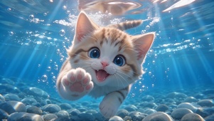 水中小猫