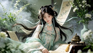清雅古风汉服美人