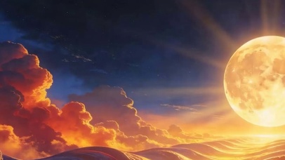 夕阳大海带鱼屏