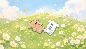 春日花海可爱小狗