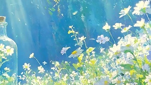 护眼绿景树木带鱼屏