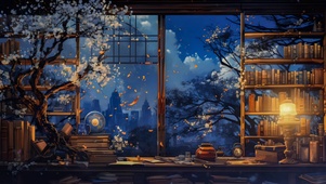 4K 夜晚书桌