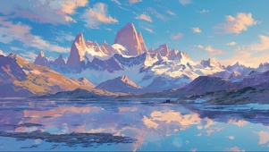 清新纯净高山湖畔