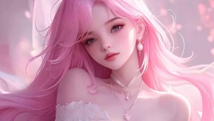 粉发少女