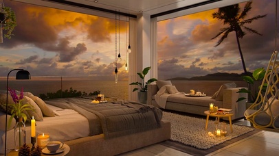 夏日傍晚海景房