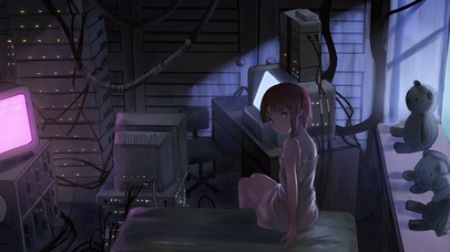 电脑信息房少女