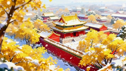紫禁城冬雪