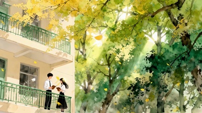 青涩校园治愈风景